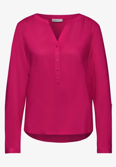Basic Bluse in Unifarbe juicy berry