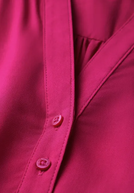 Basic Bluse in Unifarbe juicy berry