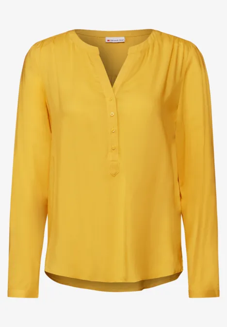 Basic Bluse in Unifarbe marigold yellow