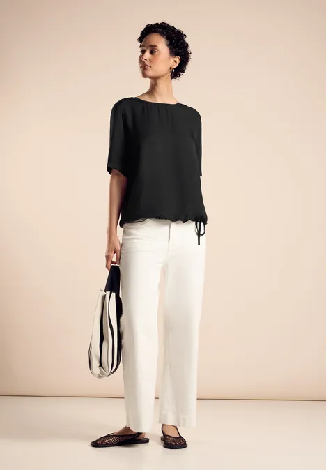 T-Shirt mit Tunnelzug Black