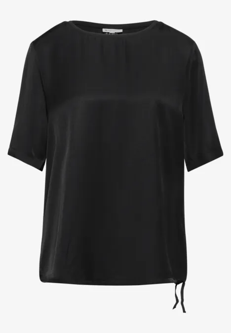 T-Shirt mit Tunnelzug Black