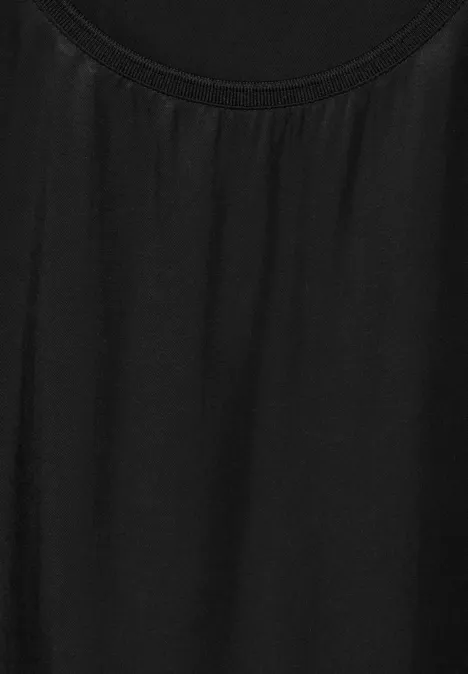 T-Shirt mit Tunnelzug Black