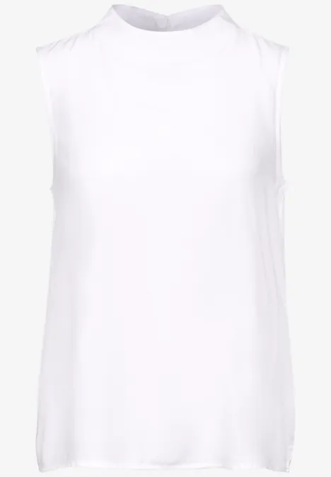 Bluse mit Turtleneck White