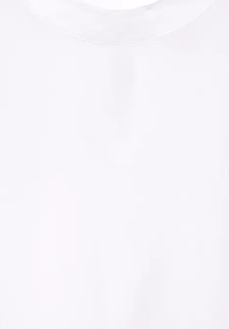Bluse mit Turtleneck White