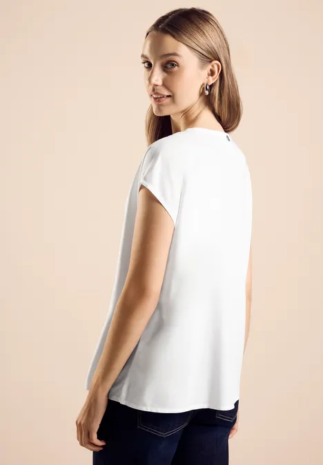 Blouse avec décolleté en V White