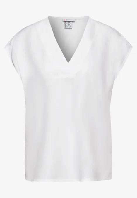 Blouse avec décolleté en V White