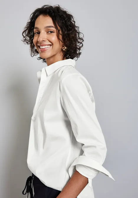 Lange Bluse off white