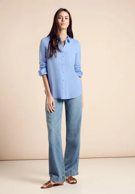 Lange Bluse original blue
