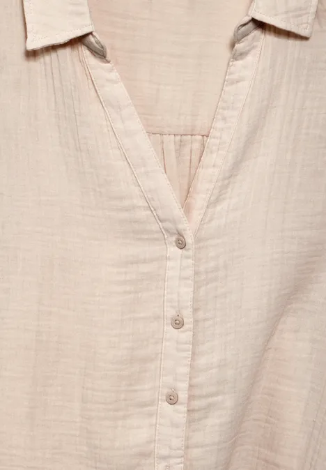 Blouse en mousseline smooth sand beige