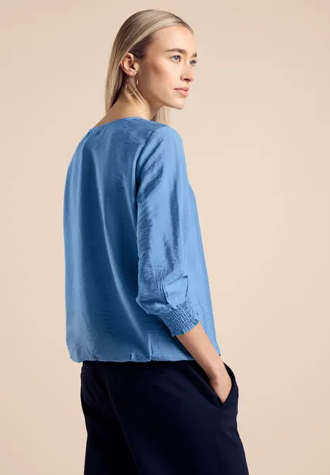Bluse mit Smock-Detail marina blue