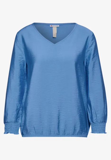 Bluse mit Smock-Detail marina blue