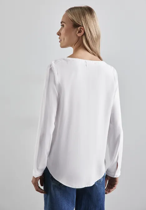 Bluse in Unifarbe White