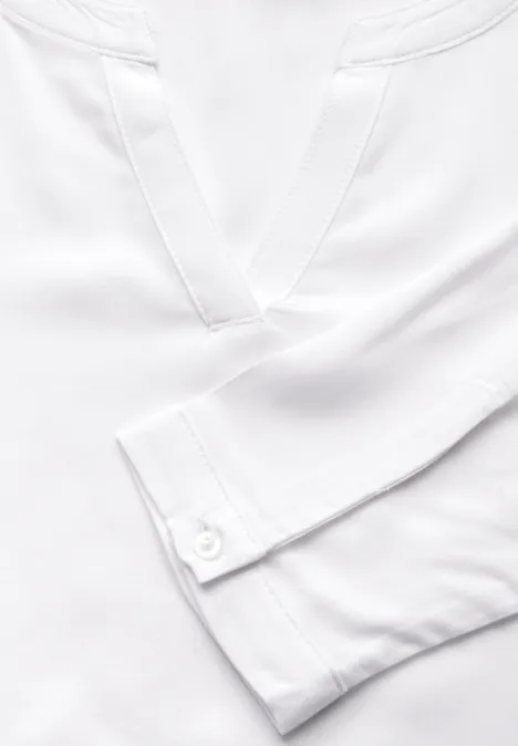 Bluse in Unifarbe White