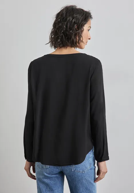 Bluse in Unifarbe Black