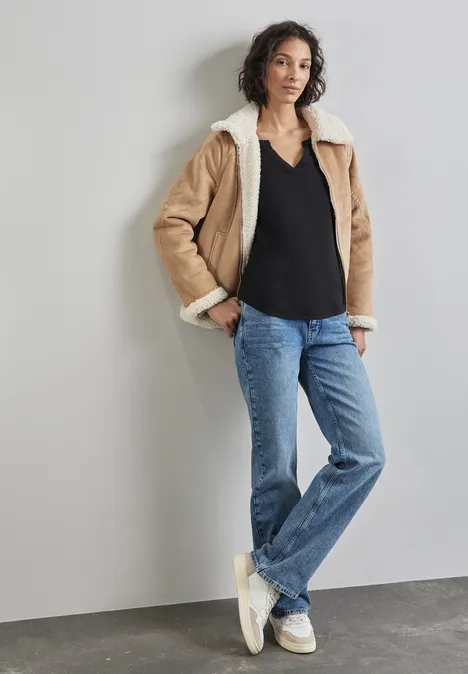 Bluse in Unifarbe Black
