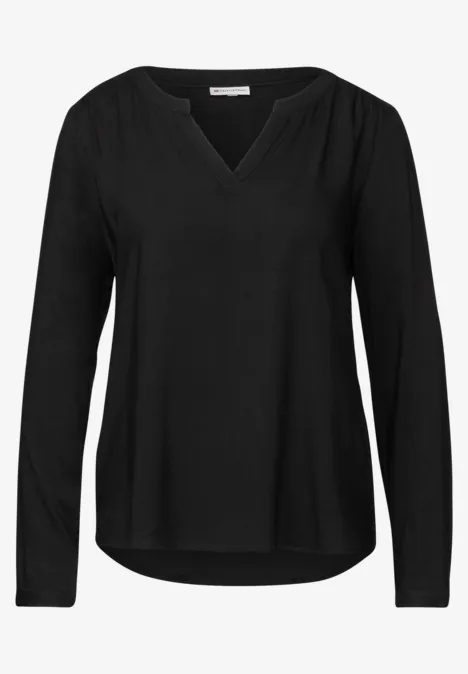Bluse in Unifarbe Black