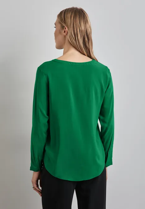 Bluse in Unifarbe vibrant green