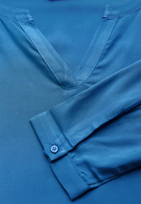 Bluse in Unifarbe odyssey blue