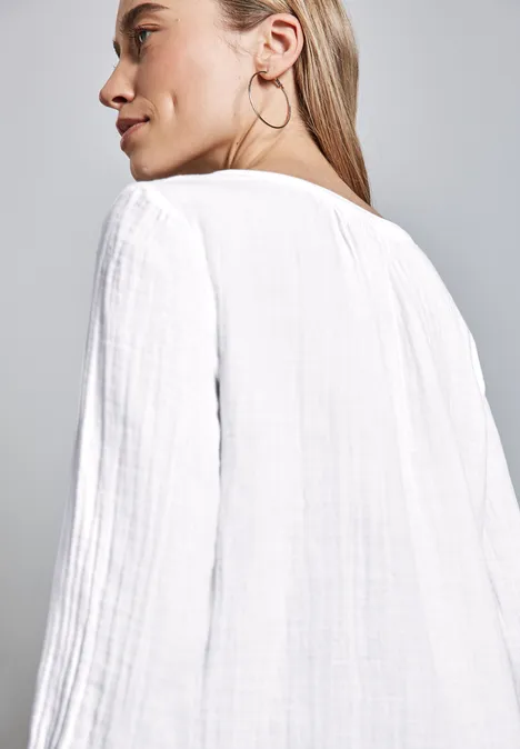 Musselin-Bluse White