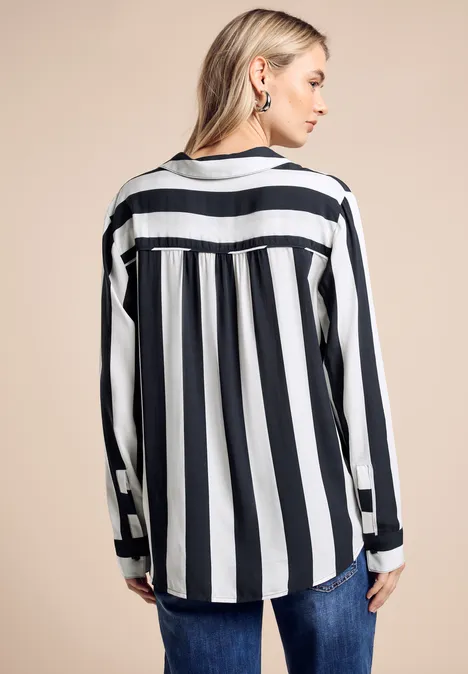 Gestreifte Bluse deep blue
