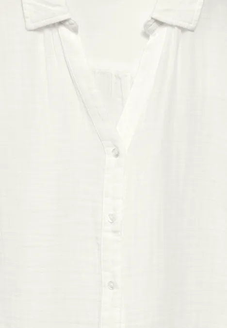 Musselin-Bluse off white