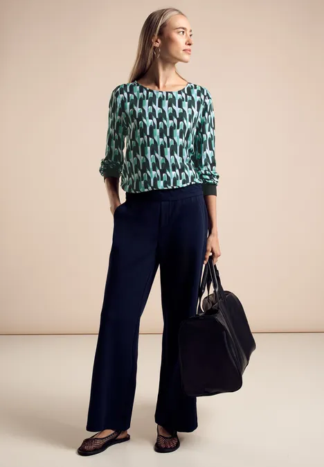Bedruckte Bluse hunter green