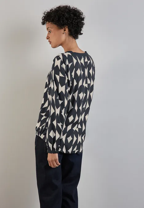 Bedruckte Bluse night sky blue