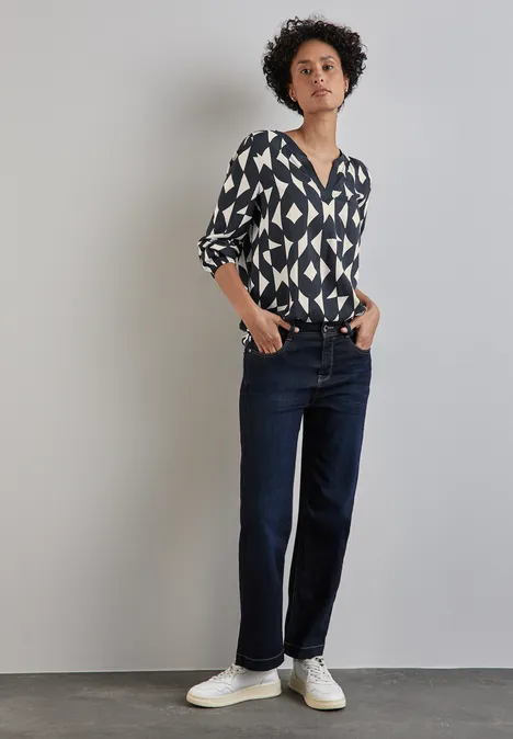 Bedruckte Bluse night sky blue