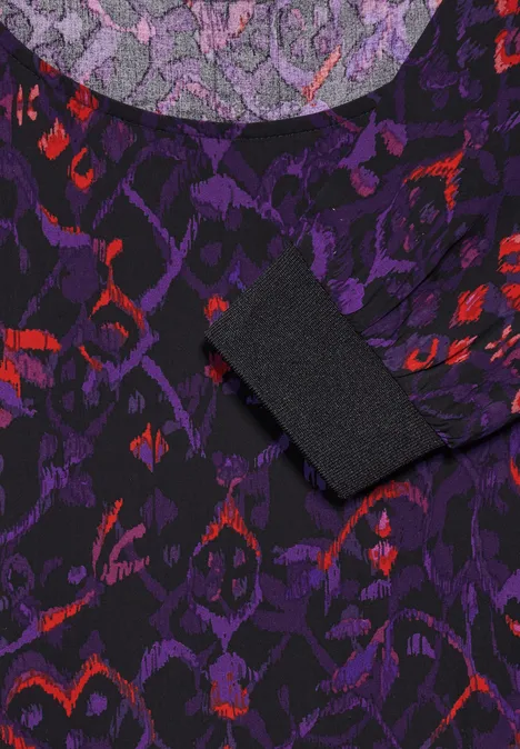 Bluse mit Tape-Details Black