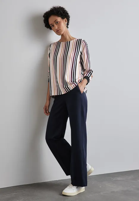 Bluse mit Tape-Details sunrise pink
