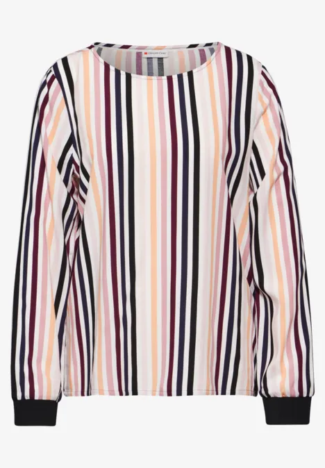 Bluse mit Tape-Details sunrise pink
