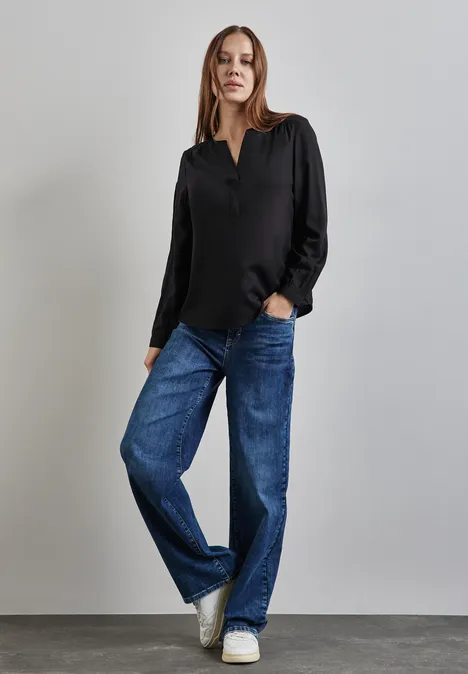 Tunika in Unifarbe Black