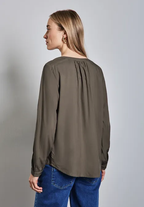 Tunika in Unifarbe muddy brown