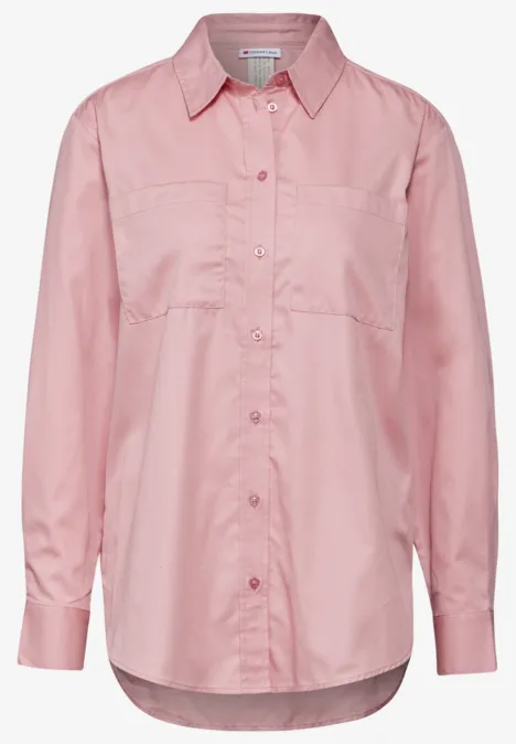 Chemisier avec poches sur la poitrine petal rose