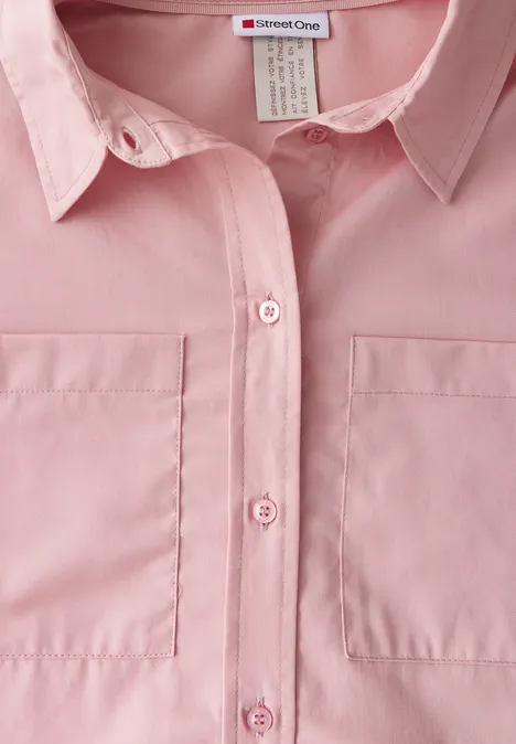Chemisier avec poches sur la poitrine petal rose