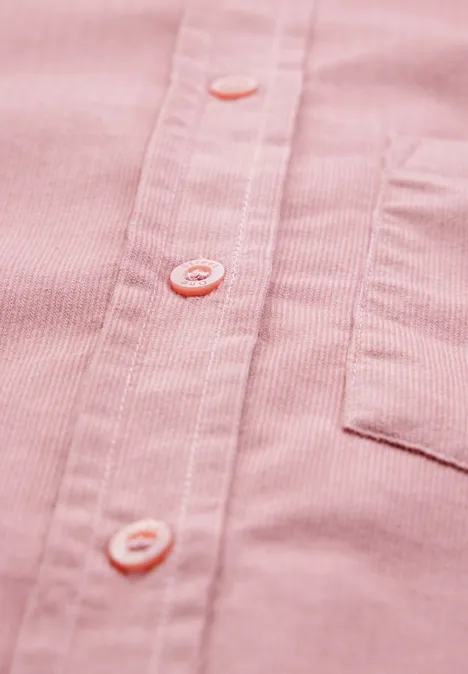 Softe Cord-Bluse dusty petal rose