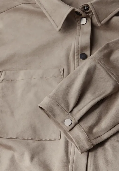 Velours Bluse driftwood beige