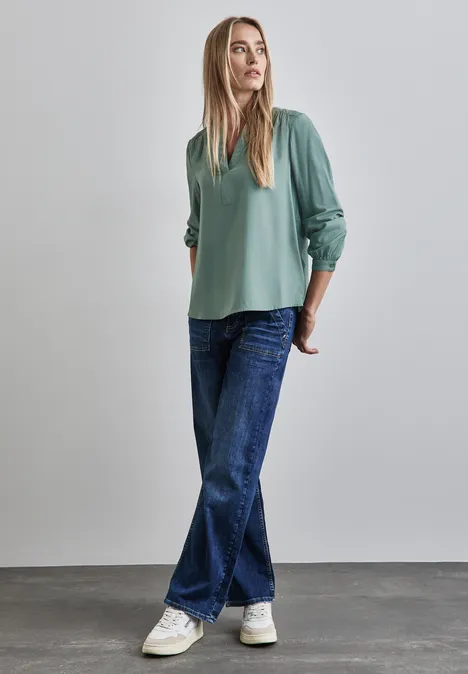 Tunika in Unifarbe seafoam green
