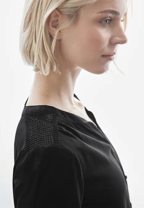 Tunika mit Knopfleiste Black