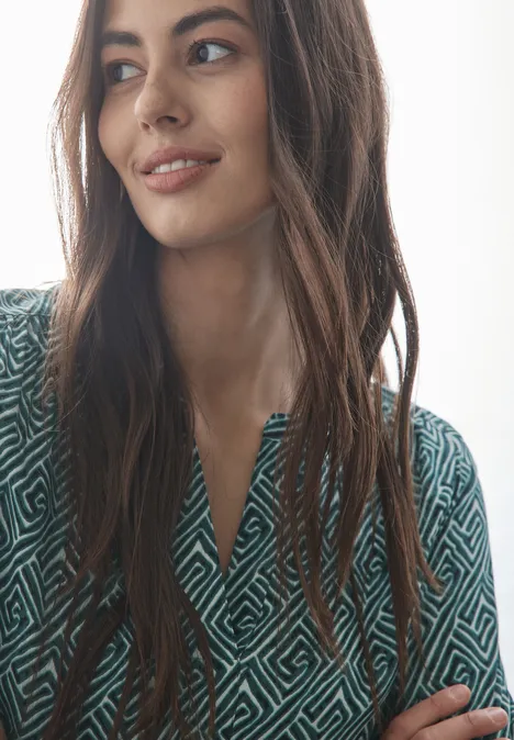 Bedruckte Bluse cool vintage green