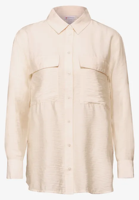 Relaxed Fit Bluse lucid white