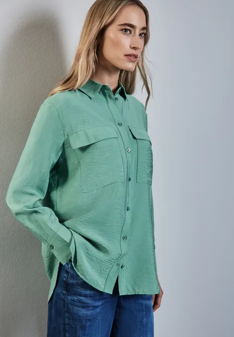Relaxed Fit Bluse sunlit green