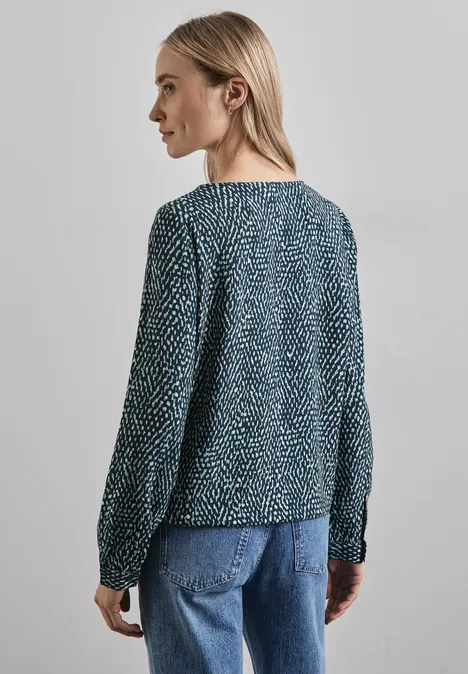 Gemusterte Bluse cool vintage green