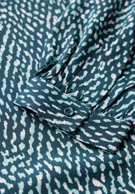 Gemusterte Bluse cool vintage green