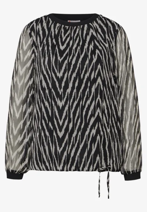Chiffon-Bluse Black