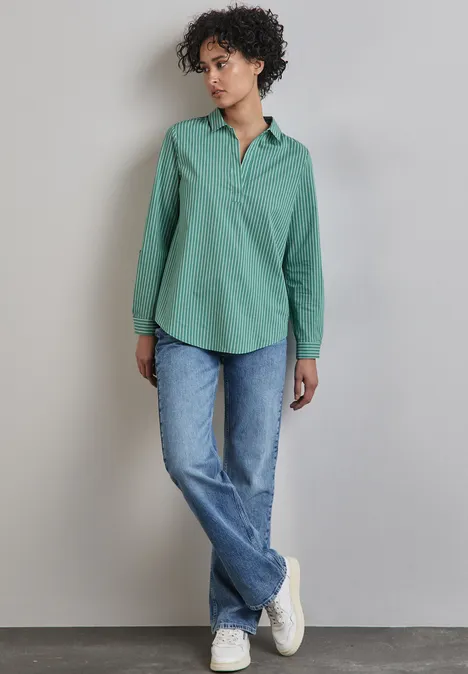 Business Longblouse sunlit green