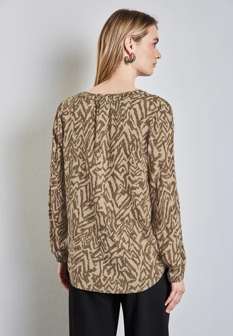 Bedruckte Bluse honey sand