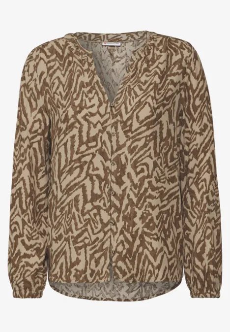 Bedruckte Bluse honey sand