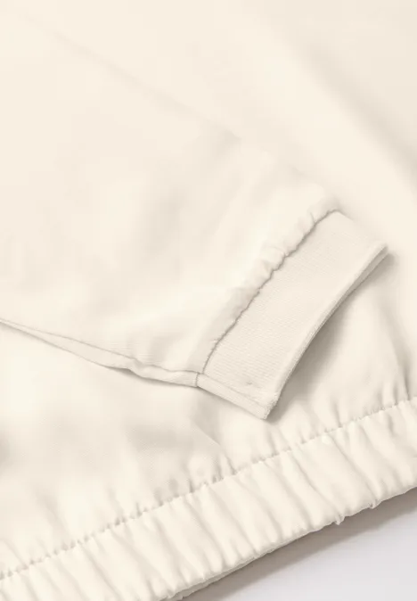 Bluse mit gerafftem Saum lucid white