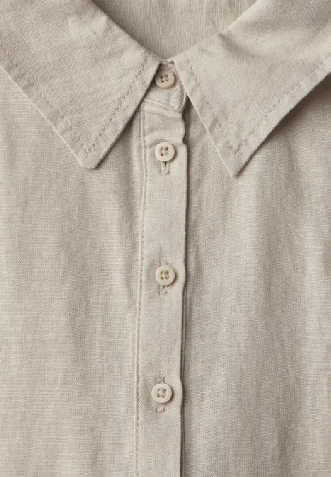 Leinenmix Hemdbluse moonstone sand